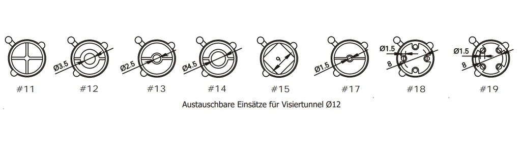 Visiertunneleinsatz 12mm Beiter